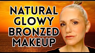 NATURAL SUMMER BRONZED GLOWY MAKEUP  OVER 35 [upl. by Sesom]