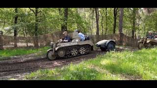 Militracks 2023 in Overloon parade of running postWW2 Kettenkrads SdKfz 2 [upl. by Clerc598]