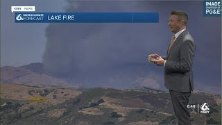 KSBY News Meteorologist Dave Hovde discusses the Lake Fire [upl. by Aranahs]