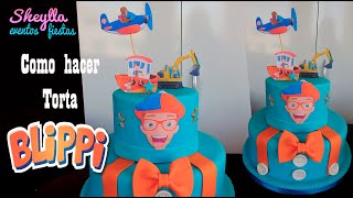 Blippi como hacer esta linda torta de Blipi tema tractores [upl. by Jariv759]