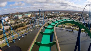 Kraken INTENSE Floorless Roller Coaster 4K POV  SeaWorld Orlando Florida No Copyright [upl. by Orips]