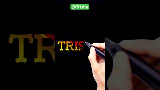 Trisha Name Art shorts ytshorts namearttv viralvideo [upl. by Ody]