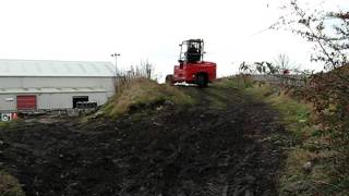 Moffett truckmounted forklift demonstrating its amazing offroad capabilities [upl. by Cody]