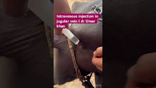 Intravenous injection in jugular vein l dr Umar khan ￼ [upl. by Bertold]