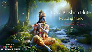 Lord Krishna Flute  Relaxing Music Live 247 [upl. by Philbo]