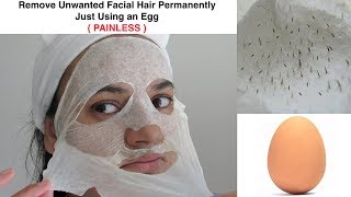 See How You Can Remove unwanted facial hair permanently just using an egg  Painless [upl. by Ymmit]