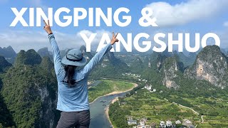 Xingping and Yangshuo China Climbing Laozhai Mountain and Moon Hill [upl. by Ardith]