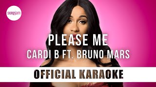 Cardi B  Please Me ft Bruno Mars Official Karaoke Instrumental  SongJam [upl. by Irmina]