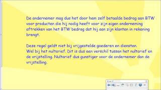 Belastingrecht omzetbelasting deel 2 [upl. by Moises]