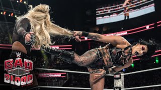 WWE Women’s World Champion Liv Morgan vs Rhea Ripley Bad Blood 2024 highlights [upl. by Ahsiekat]