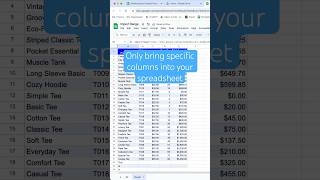 Only bring specific columns into your spreadsheet QUERY IMPORTRANGE combo is elite googlesheets [upl. by Ob]