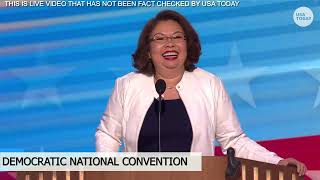 Tammy Duckworth 2024 DNC full speech on miracle of IVF and Donald Trumps military comments [upl. by Reed]