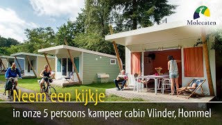 Binnenkijken in 5pers kampeer cabin Vlinder Hommel  Molecaten [upl. by Doownel]