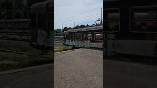 Decommissioned trains in Umbertide Italy shorts italy [upl. by Dnomal356]