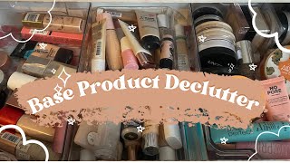 MAKEUP COLLECTION amp DECLUTTER  BASE PRODUCTS [upl. by Nolasba188]