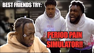 Best Friends Try A Period Cramp Simulator [upl. by Silverman]