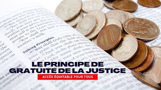 Le principe de gratuité de la justice  Accès équitable pour tous [upl. by Clem]