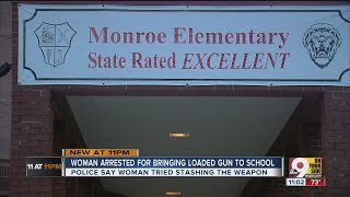 Woman arrested after bringing loaded gun to elementary school [upl. by Desmund458]