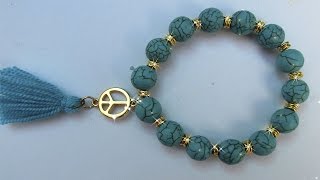 PULSERA TURQUESA FACIL DE HACER [upl. by Wendt]