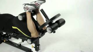 Legs Abs Workout on the Powertec Workbench Utility Bench with Leg Press Acces [upl. by Ten]