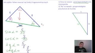 Jak łatwo i szybko nauczyć się funkcji trygonometrycznych [upl. by Larue]