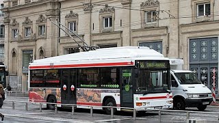 Trolleybus Lyonnais  Trolley buses in Lyon France [upl. by Ansela]