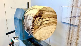 Woodturning  The Hollywood Bowl Rippled and Spalted [upl. by Kiley]