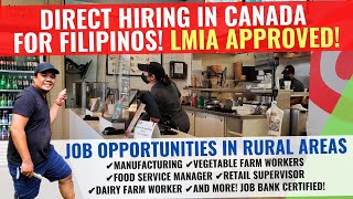 DIRECT HIRING IN CANADA FOR FILIPINOS  JOBS IN CANADA FOR FILIPINOS  LMIA READY  BUHAY CANADA [upl. by Toffic761]