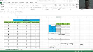 How to Find the Frequency Distribution and Mean of Research Data using EXCEL [upl. by Nylirak]