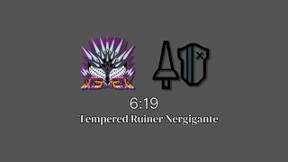 MHW Iceborne  Tempered Ruiner Nergigante  Lance  619 [upl. by Llenol222]