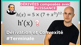 DÉRIVÉES de fonctions COMPOSÉES avec les PUISSANCES  Exercice Corrigé  Terminale [upl. by Ellekim40]