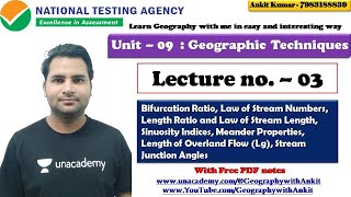 L3  Unit 9  Geographical Technique  Morphometric Analysis  Bifurcation ratio  By Ankit Sir [upl. by Bills]