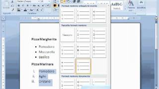 Word 2007  Lezione 7  Gli Elenchi [upl. by Jonah]