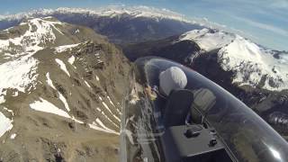 Duo Discus glider ridge Soaring the Southern French Alps [upl. by Lever644]