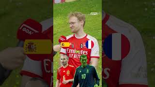 SPAIN v FRANCE 🔥 EUROS LEGENDS FOOTBALL FAN CHALLENGE shorts [upl. by Lelah]