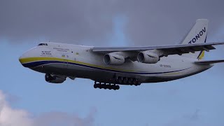 Antonov An124100 Ruslan quotBe brave like Buchaquot landing on EPRZ RzeszówJasionka [upl. by Annoyik845]