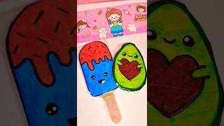 DIY 3d paper squishy 🥑🤠 diy homemade squishy shorts [upl. by Morehouse553]