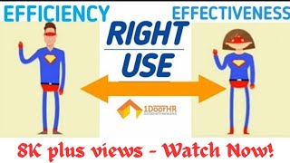 Efficiency vs Effectiveness with examples 1doorhr [upl. by Platas]