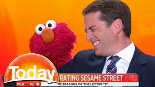 Elmo and Cookie Monster join the TODAY show [upl. by Lebanna609]