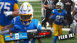 JK Dobbins IMPRESSIVE Chargers Debut ⚡️🔥 Chargers vs Raiders 2024 Highlights [upl. by Brainard512]