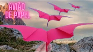 Como fazer UM AVIÃO DE PAPEL QUE VOA RAPIDO ORIGAMI DE PAPEL e bate as asas  Avião de papel GAIVOTA [upl. by Ihcekn]