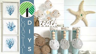 🐚 NEW 🐚 DOLLAR TREE DIY COASTAL BEACH DECOR [upl. by Loeb]