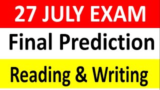 Reading amp Writing Prediction For 27 July Ielts Exam 27 July 2024 Ielts exam27 July IELTS Test [upl. by Oknuj655]