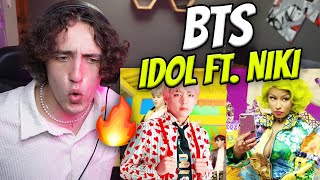 BTS 방탄소년단 IDOL Feat Nicki Minaj Official MV  REACTION [upl. by Bonnee]