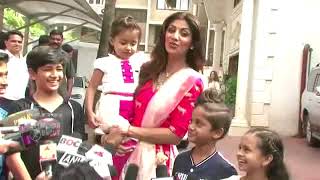 Shilpa Shettys Interview Before Ganpati Visarjan With Super Dancer Kids Ditya Deepali Mahi Laksh [upl. by Larentia975]