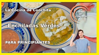 Enchiladas Verdes con Pollo Rapidas Economicas y Faciles [upl. by Dajma]