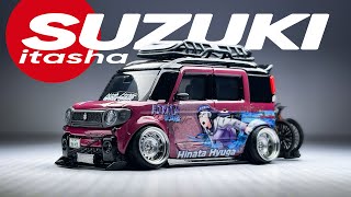 Suzuki Spacia Gear kei car Itasha Camber Gank Tomica Custom [upl. by Bessie434]