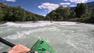 LArgentiere Slalom Course right before the floods above 150cumecs [upl. by Quenna153]