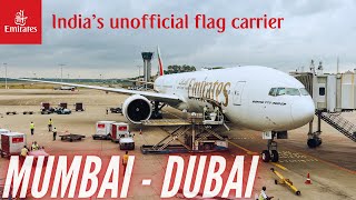 Trip Report  India to Dubai  Mumbai  Dubai  Emirates Economy Class  B777300ER [upl. by Callista]