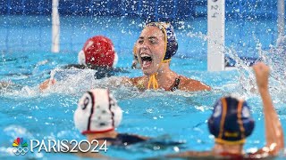 Spain turns on the jets against Team USA in womens water polo win  Paris Olympics  NBC Sports [upl. by Sioux]